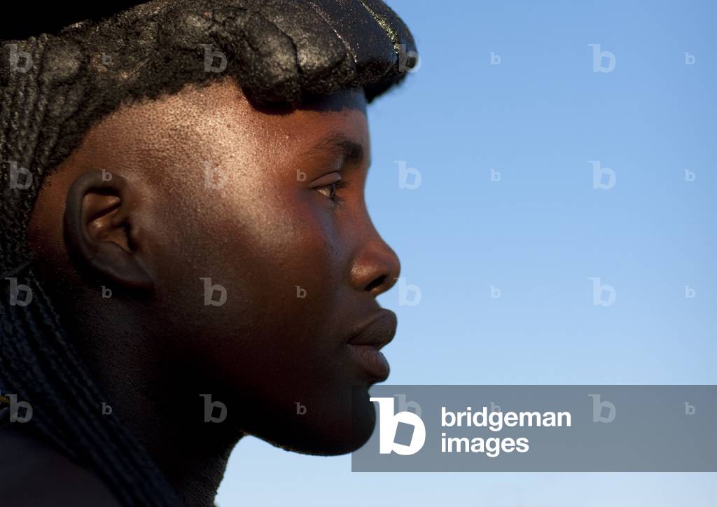Mucawana with Traditional Hairstyle, Village of Oncocua, Angola, Africa (photo)