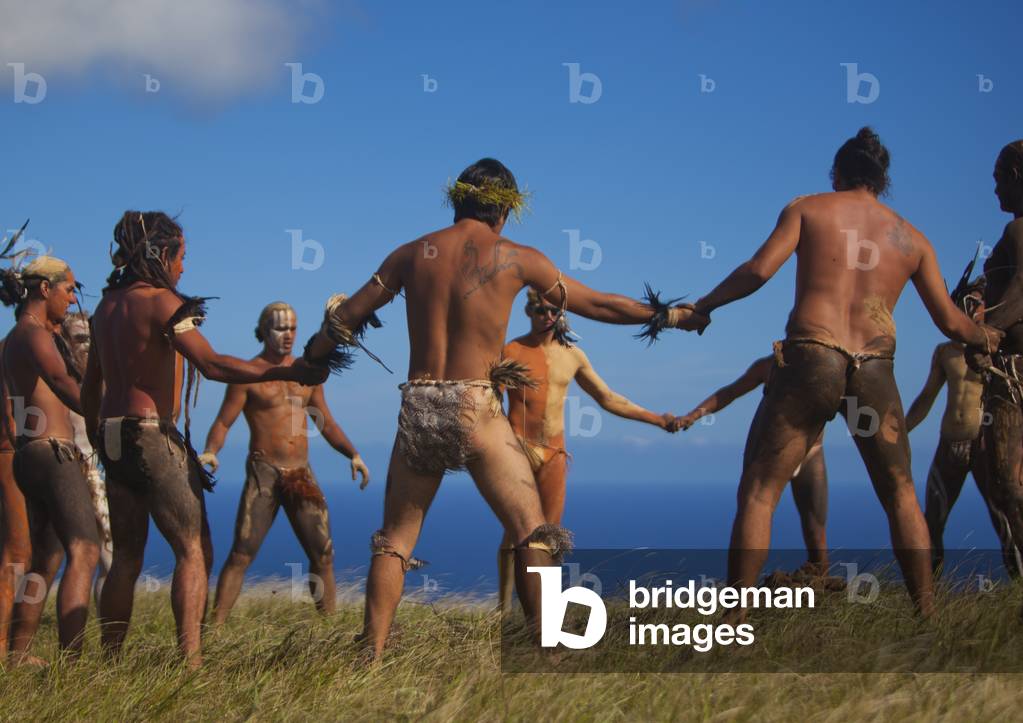 Haka Pei, Before The Banana Competition, Tapati Festival, Easter Island, Chile (photo)