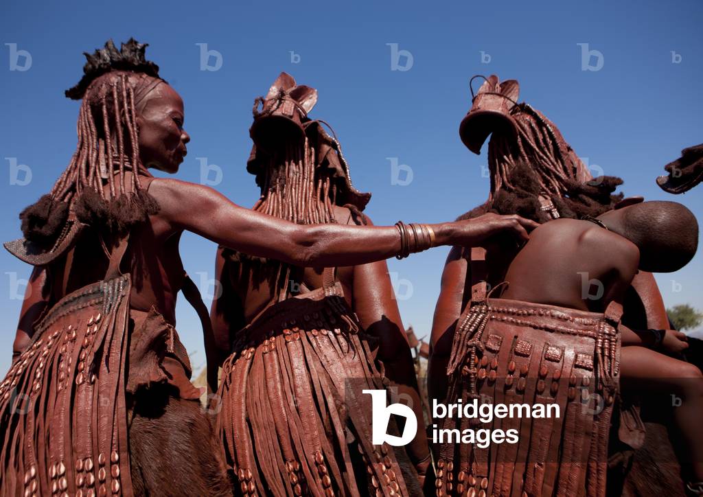 Muhimba Women with Aprons, Village of Elola, Angola, Africa (photo)