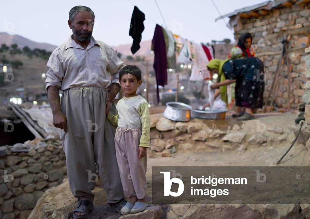 Family In The Old Kurdish Village Of Palangan, Iran, 2013 (photo)