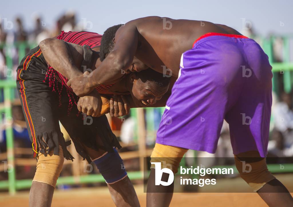 Nuba Wrestlers, Khartoum, Khartoum State, Sudan (photo)