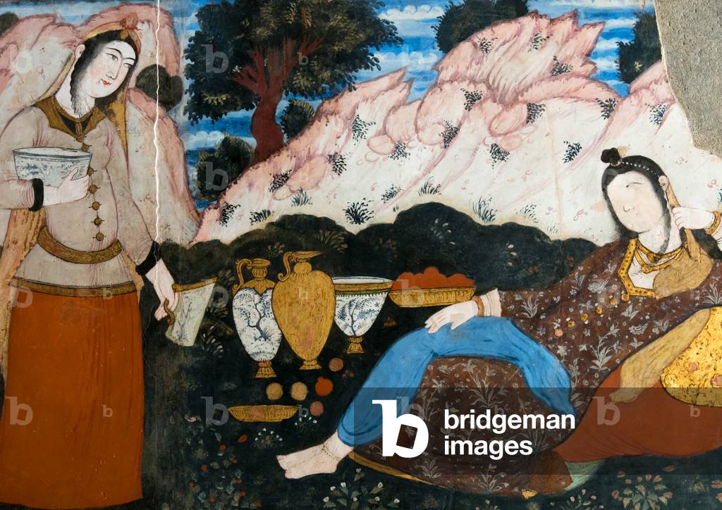 Fresco in Chehel Sotoun Forty Columns Palace, Isfahan Province, Isfahan, Iran (photo)