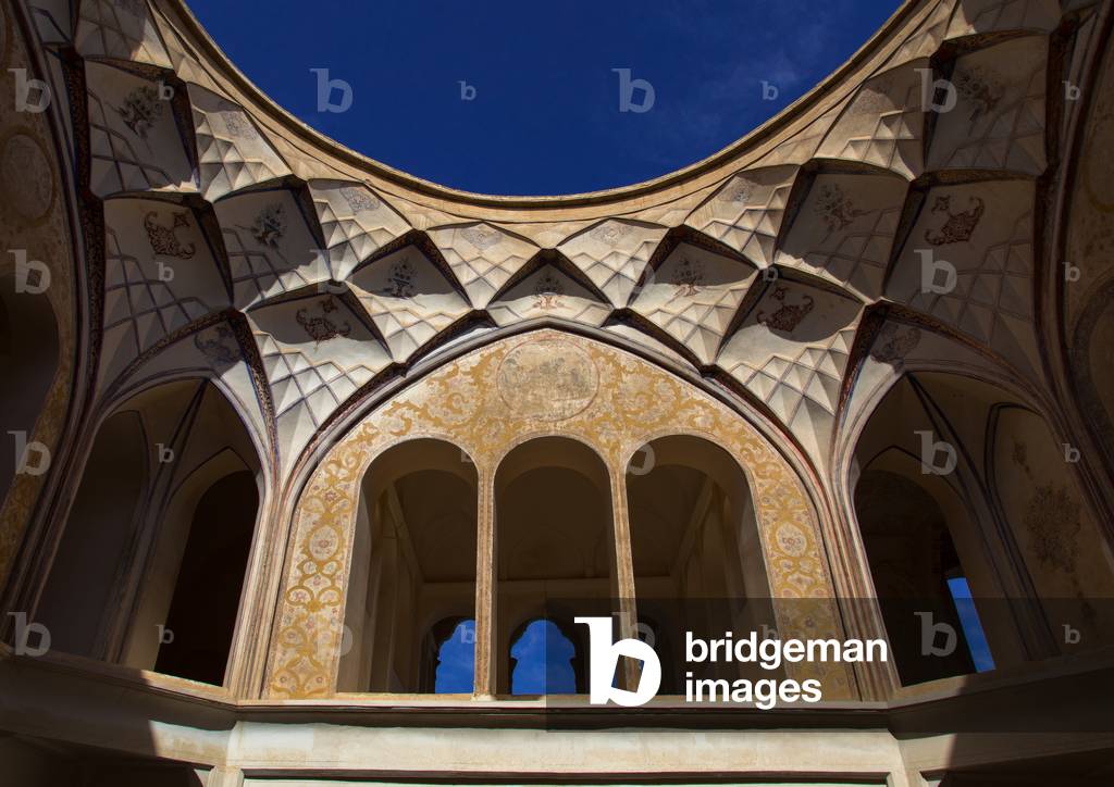 Tabatabaei historical house ceiling, Isfahan Province, Kashan, Iran (photo)