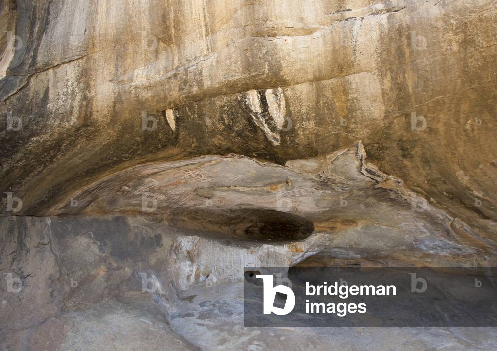 Cave with Carvings in Tchitundo Hulo Hills, Angola, Africa (photo)
