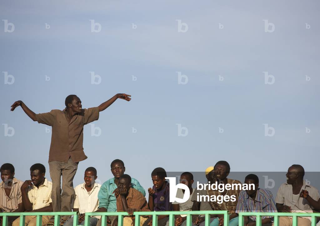 Spectators During Nuba Wrestling, Khartoum, Khartoum State, Sudan (photo)