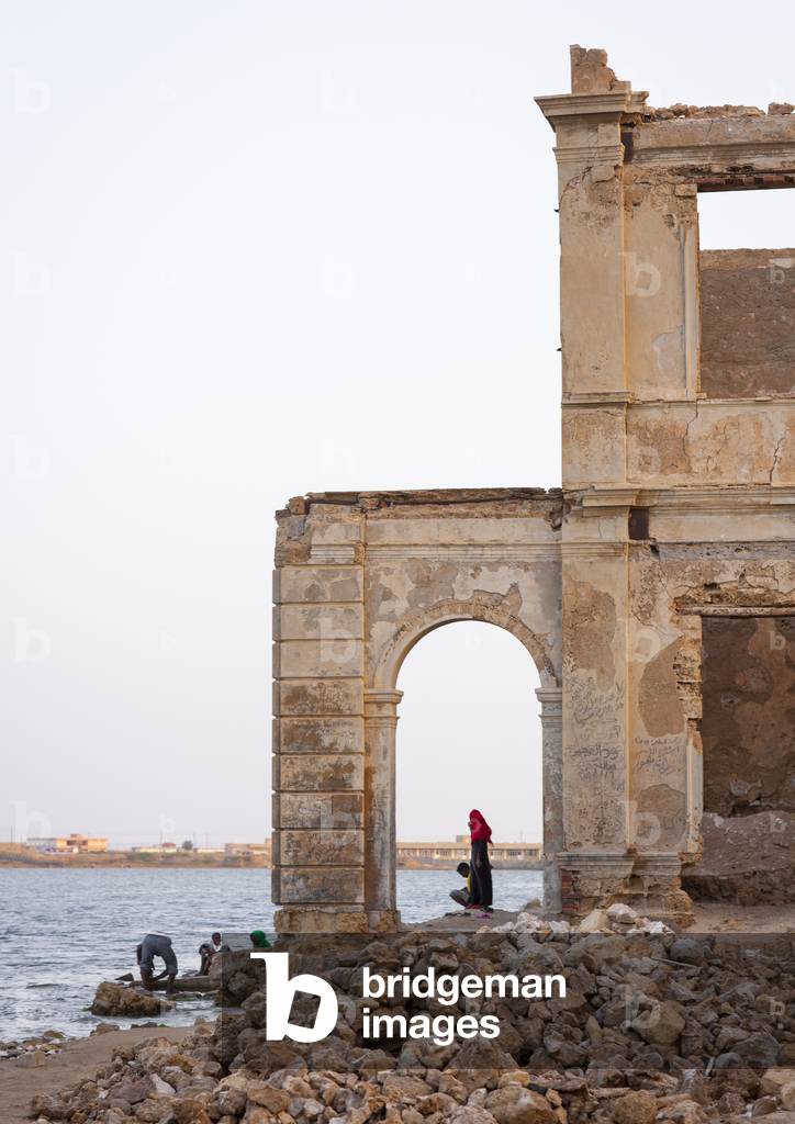 Ruined National Bank, Suakin, Port Sudan, Sudan (photo)