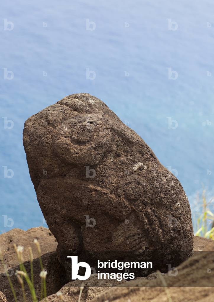 Bird Man Petroglyph in Orongo Village, Easter Island, Chile
 (photo)