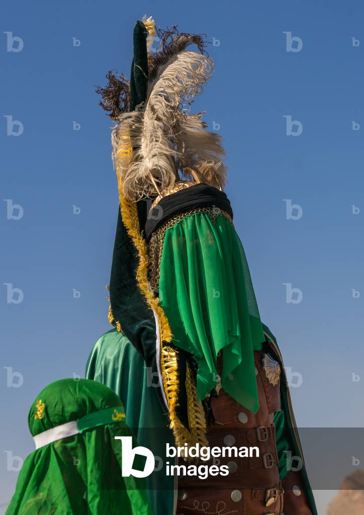 Traditional religious theatre called tazieh about Imam Hussein death in Kerbala, Lorestan Province, Khorramabad, Iran (photo)