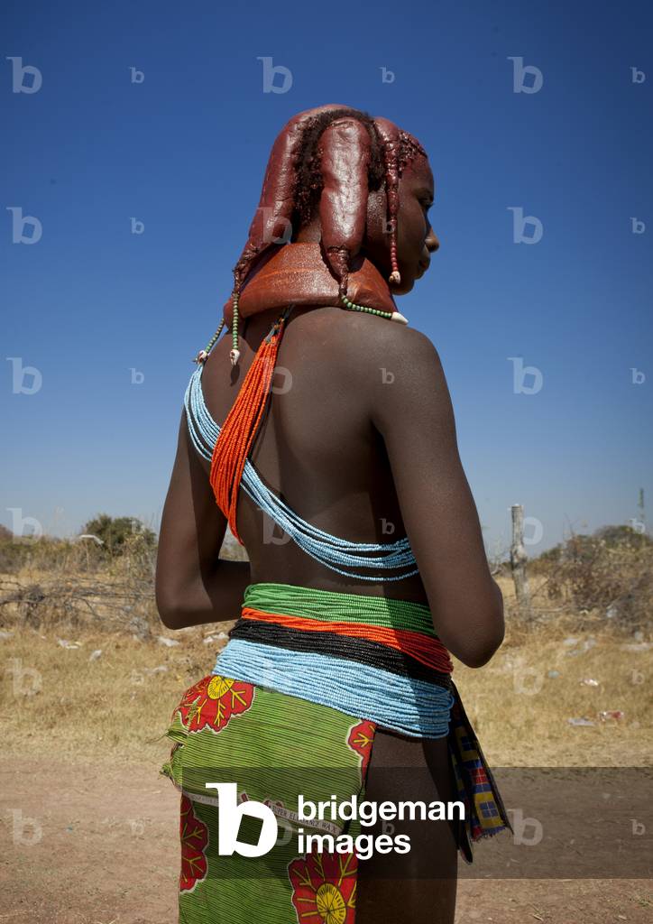 Miss Twenmona, a Girl From the Mumuhuila Tribe, Hale Village, Angola, Africa (photo)