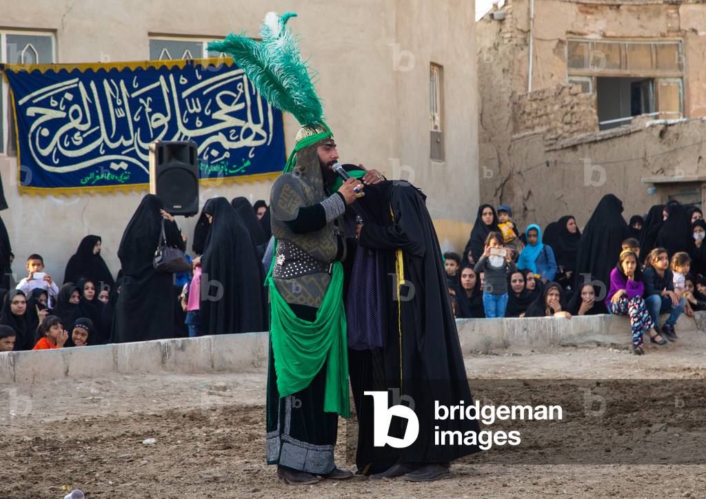 Traditional religious theatre called tazieh about Imam Hussein death in Kerbala, Isfahan Province, Isfahan, Iran (photo)