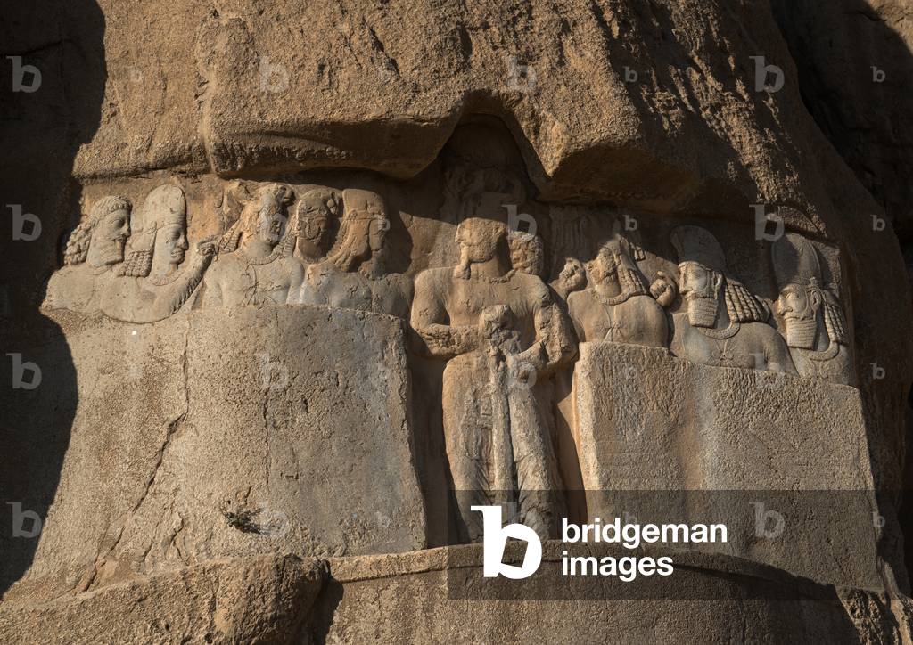 Achaemenian royal tombs in Naqsh-e Rustam necropolis, Fars Province, Shiraz, Iran (photo)