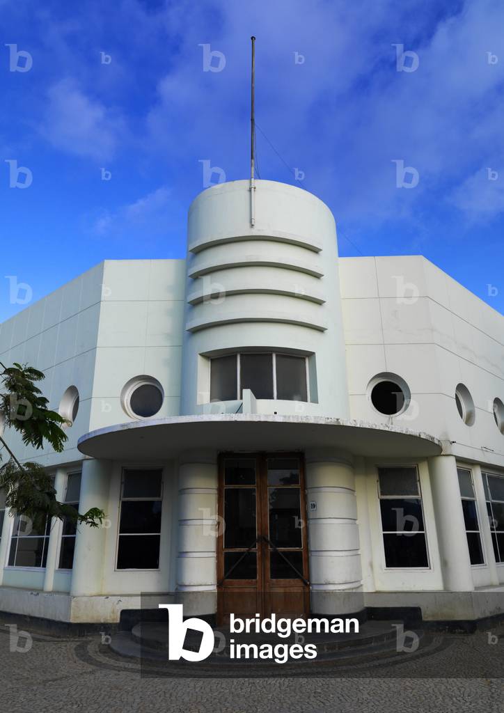 Art Deco building in Lobito, Angola, Africa (photo)