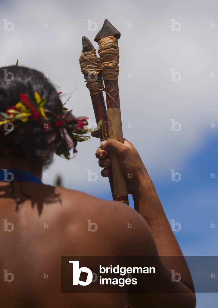 Spear Competition, Tapati Festival, Easter Island, Chile (photo)