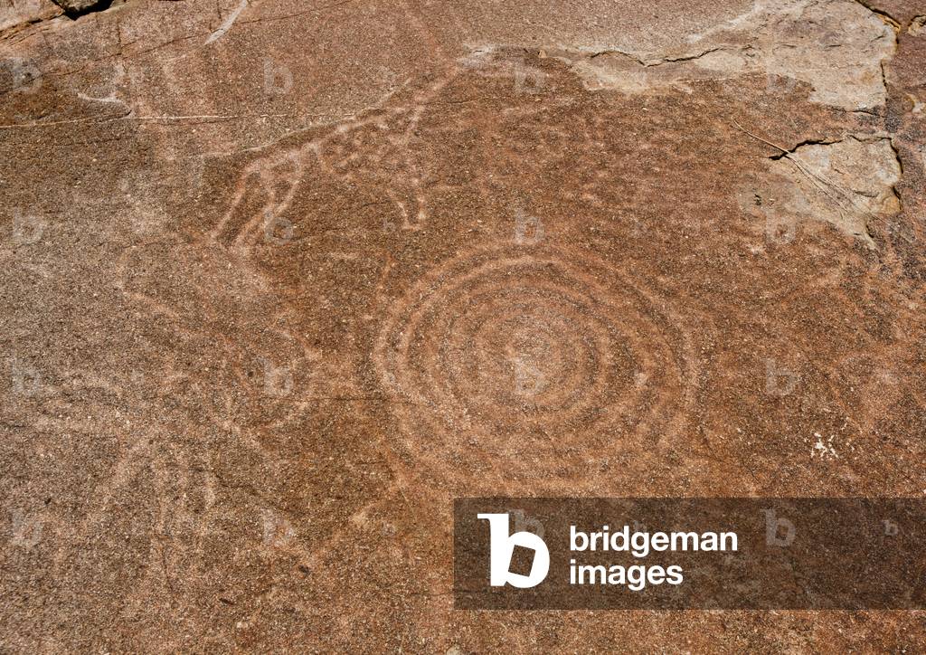 Engravings in Tchitundo Hulo Hills, Angola, Africa (photo)