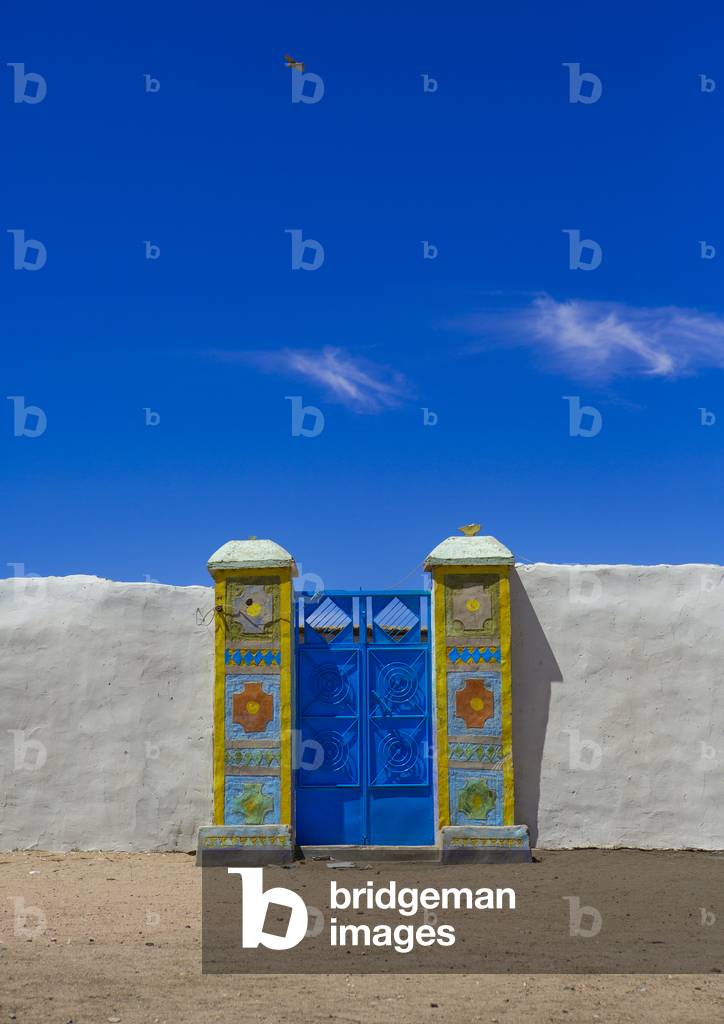 Traditional Nubian Architecture of a Doorway, Gunfal, Northern Province, Sudan (photo)