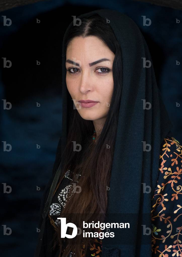 Portrait of an Iranian Beauty wearing a Scarf, Yazd Province, Yazd, Iran (photo)