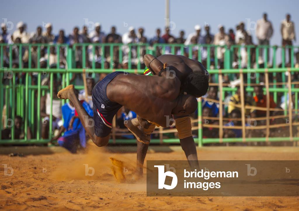Nuba Wrestlers, Khartoum, Khartoum State, Sudan (photo)