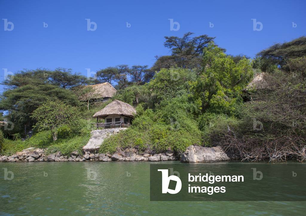 Island camp hotel, Baringo county, Baringo, Kenya, Africa (photo)