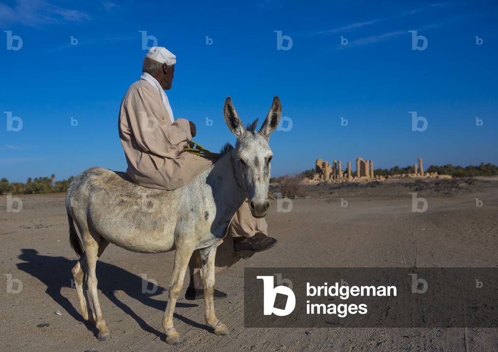 Man Riding a Donkey, Soleb, Nubia, Sudan (photo)