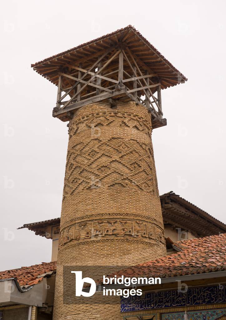Jame Mosque Minaret From Saljukian Period, Golestan Province, Gorgan, Iran (photo)