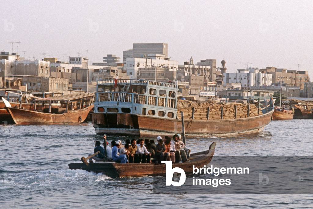Motorised Arab dhow on Dubai Creek, Dubai, United Arab Emirates
