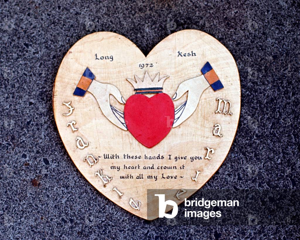 Plaque made by Republican Prisoners in Long Kesh Internment Camp during The Troubles, Northern Ireland, Long Kesh, 1972 (photo)