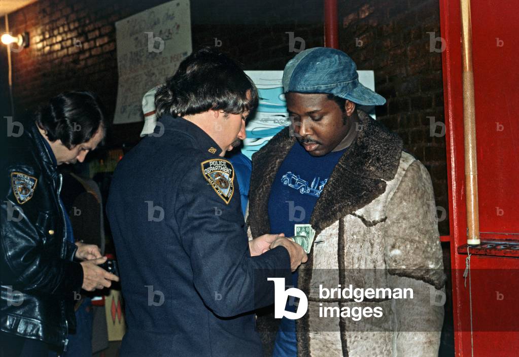Stop and search for drugs and firearms in Harlem, by New York City 28th Precinct policemen , 1978 (photo)