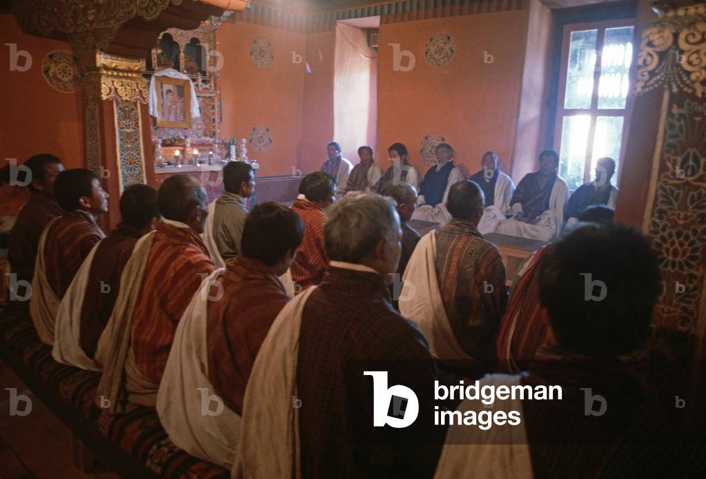 Bhutan Council meeting , Senators, Paro, Bhutan, Himalayas (photo)