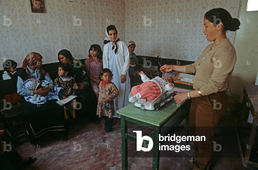 Palestinian Bedouin baby clinic in the West Bank, East Jerusalem, Israeli, Palestinian Authority Control, East Jerusalem (photo)