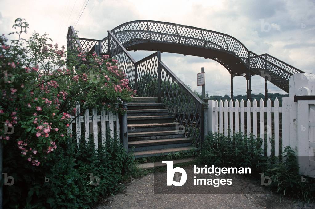 Norfok railway metal bridge on the Norwich to Sheringham line, Norfolk, England, 1982 (photograph)
