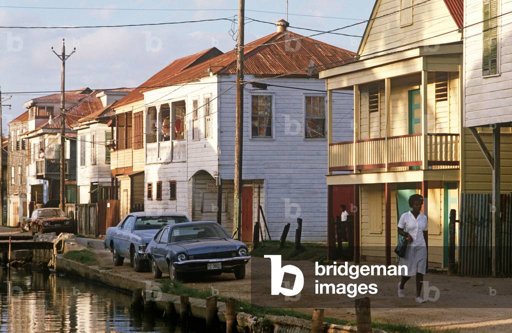 Haulover Creek waterfront of Belize City, Belize (photo)