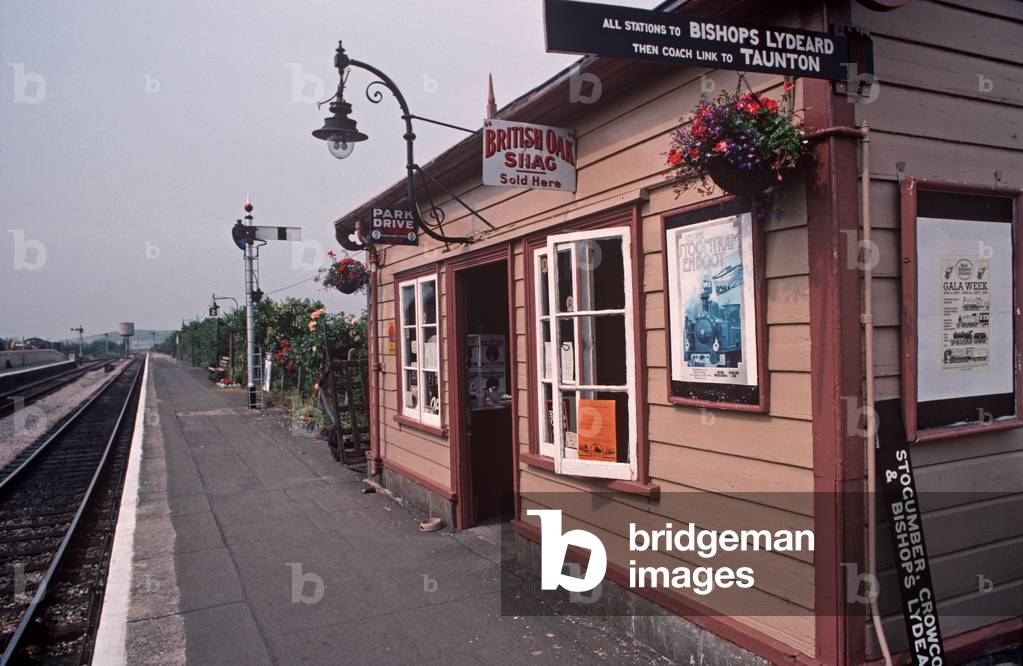 Williton Station on the West Somerset Heritage Railway, Somerset, England, UK, 1990 (photo)