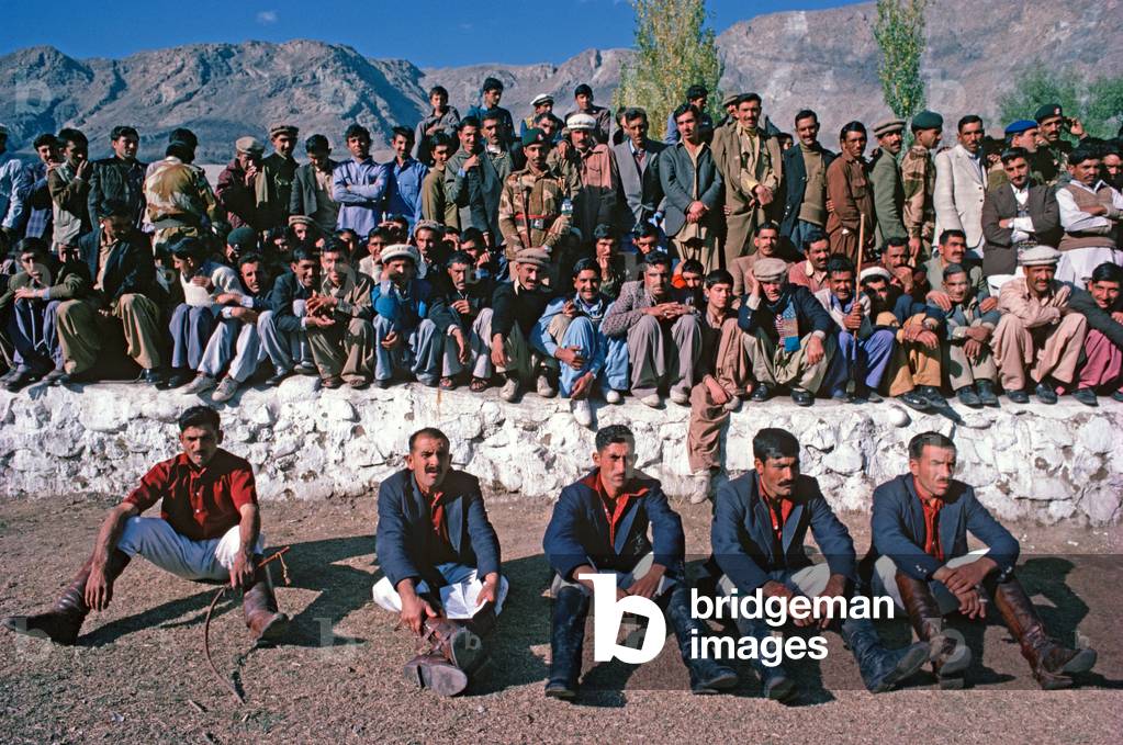Spectators and players at Polo game in the Aga Khan Shani Polo Stadium, Gilgit, Gilgit-Baltistan Administrative Area, Pakistan (photo)
