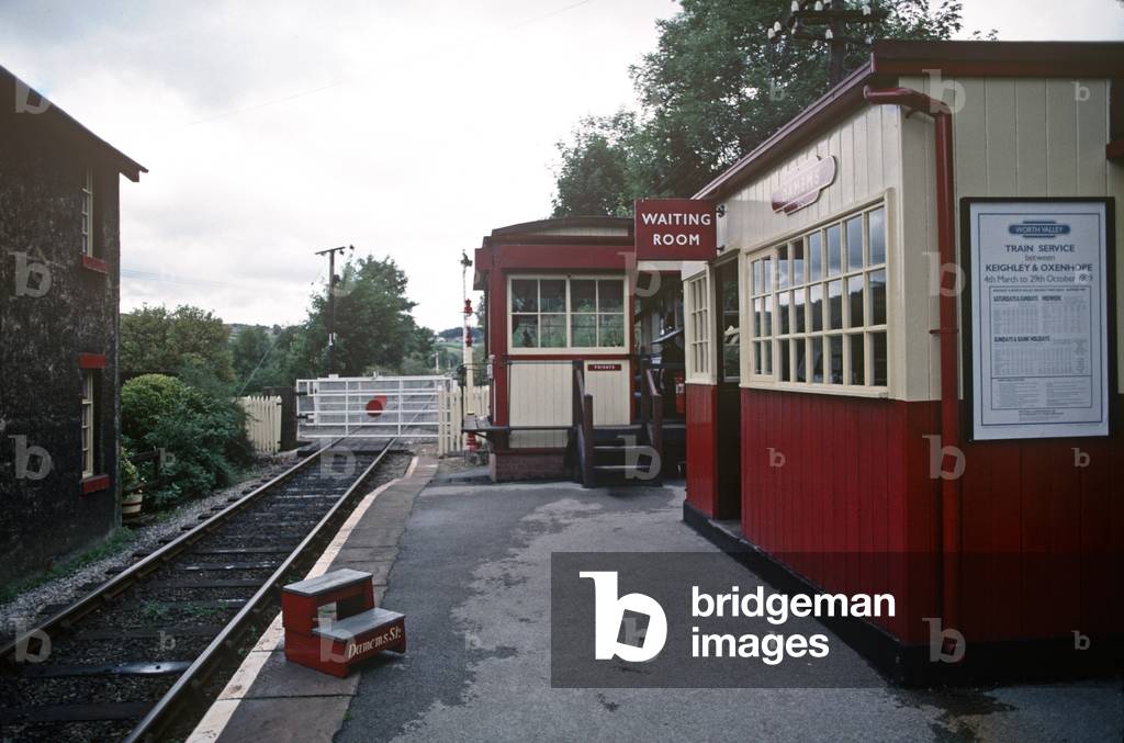 Damems Railway Station on the heritage Keighley and Worth Valley Railway, West Yorkshire, England, UK, 1989 (photo)