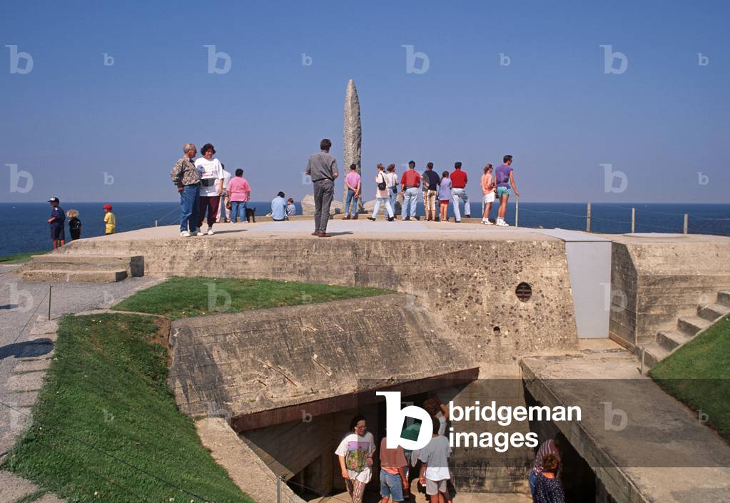 World War Two war Monument to the American Ranger Commandoes, Normandy, France (photo)