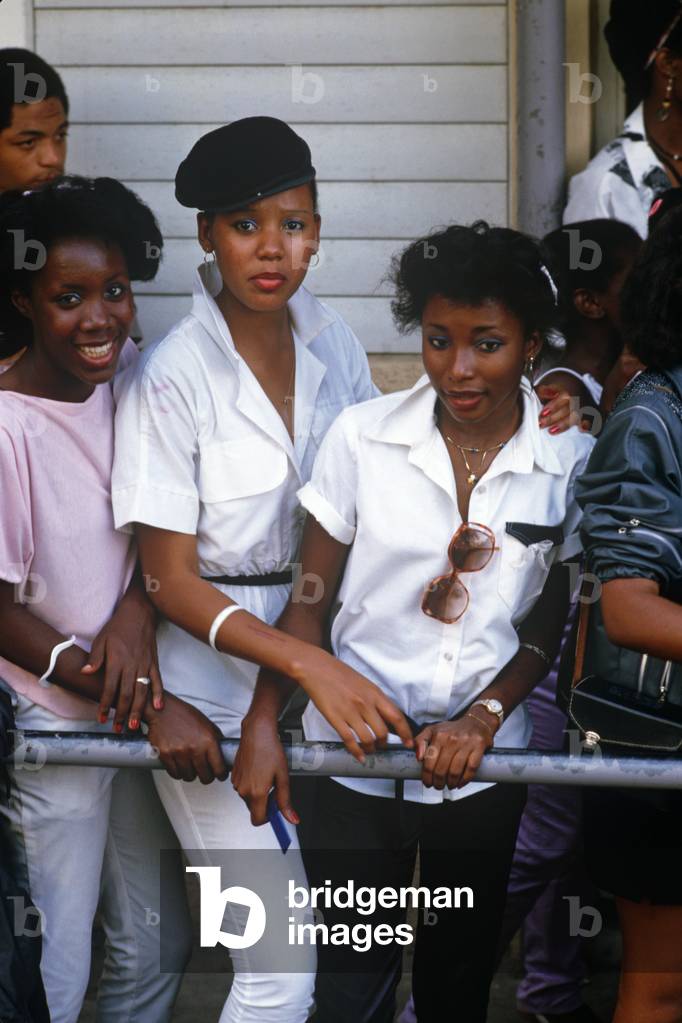 Students during Kingston High School reggae concert, Kingston, Jamaica (photo)