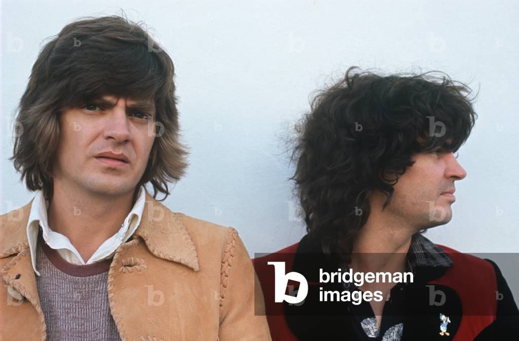 Portraits of the two Everly Brothers mid 70s American country, mid 70s (photo)