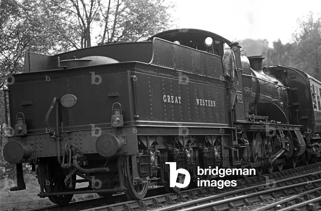 Severn Valley Heritage Railway, Shropshire & Worcester, England, UK, 1989 (b/w photo)