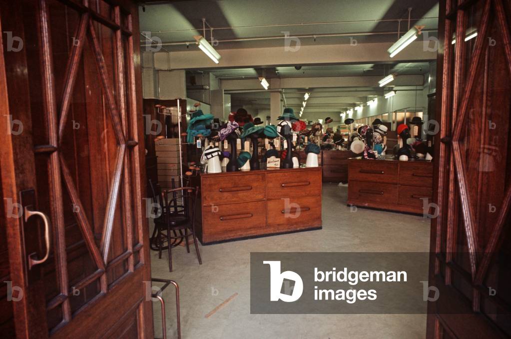 Millinery shop in the 1970s Soho, London, UK, 1972 (photo)