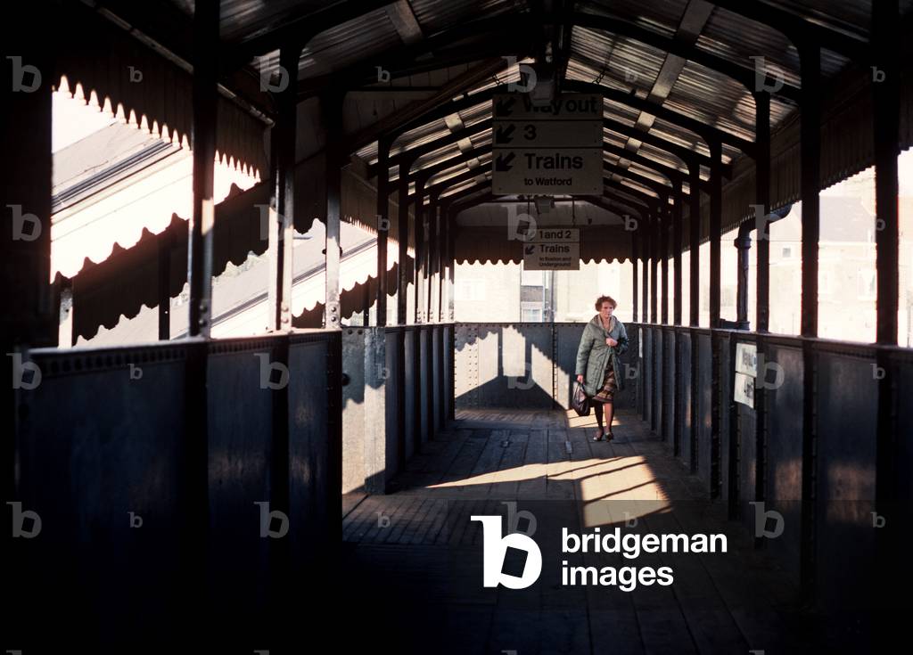 Passenger railway bridge at Willesden Junction railway station on the North London Line, London, 1980s, 1982 (photograph)