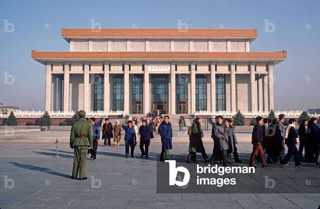 Chairman Mao Memorial Hall where Chairman Mao body is embalmed and on show to the public, Beijing, China, 1979 (photo)