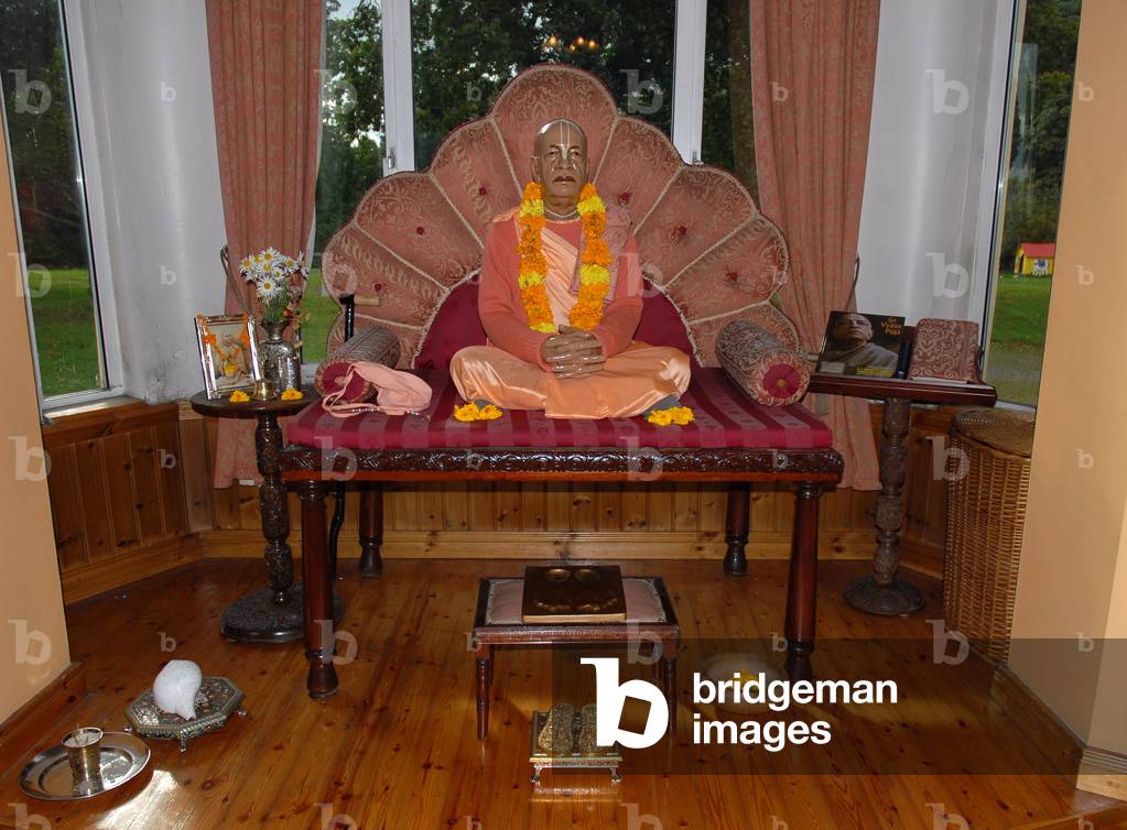 Hindu God Krishna as the one Supreme God. Hare Krishna Island, Inish Rath, Upper Lough Erne, County Fermanagh, Northern Ireland, UK (photo)
