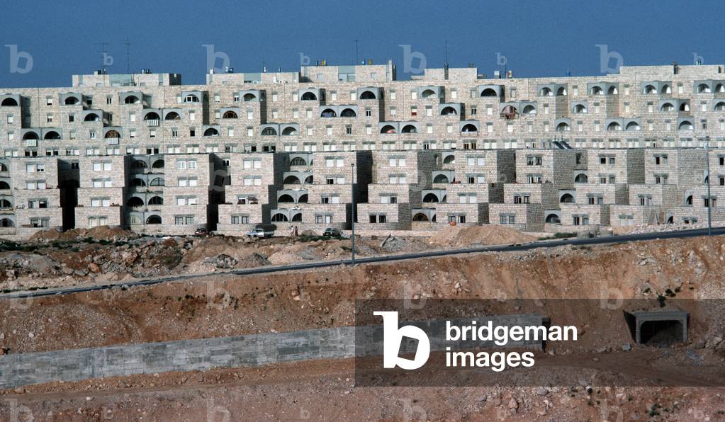 Gillo Settlement under construction,  East Jerusalem,  Israel, 1980s (photo)