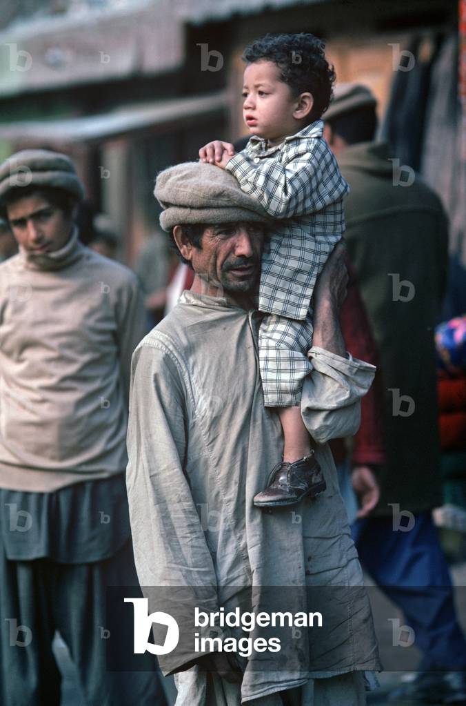Gilgit man and child, Gilgit-Baltistan Administrative Area, Pakistan (photo)