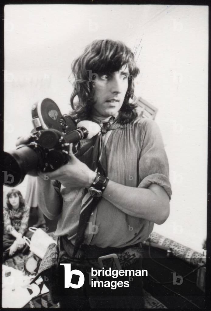 Michael Cooper, photographer on Kenneth Anger's 'Lucifer Rising', London, 1972 (b/w photo)