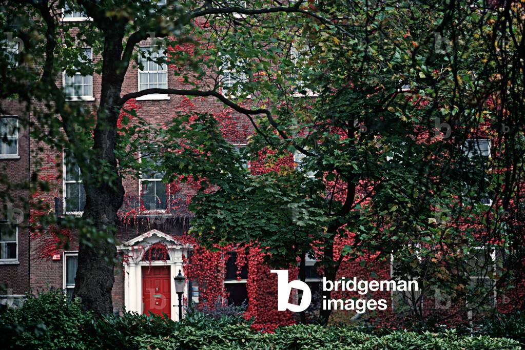 Georgian houses, St Stephen's Green, referred to in James Joyce 'Ulyssses', Dublin, Ireland (photo)