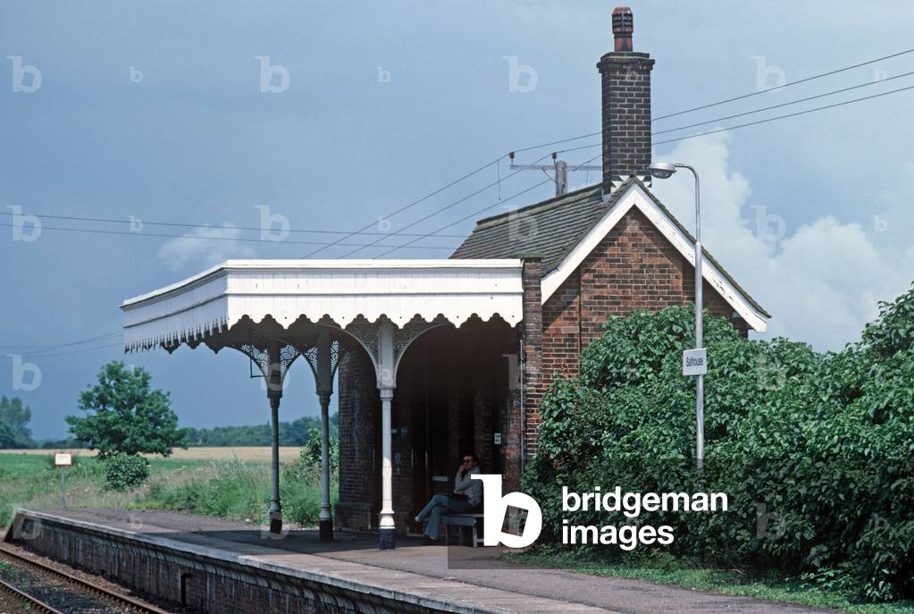 British Rail Salhouse railway station on the Norwich to Sheringham line, Norfolk, England, 1982 (photograph)