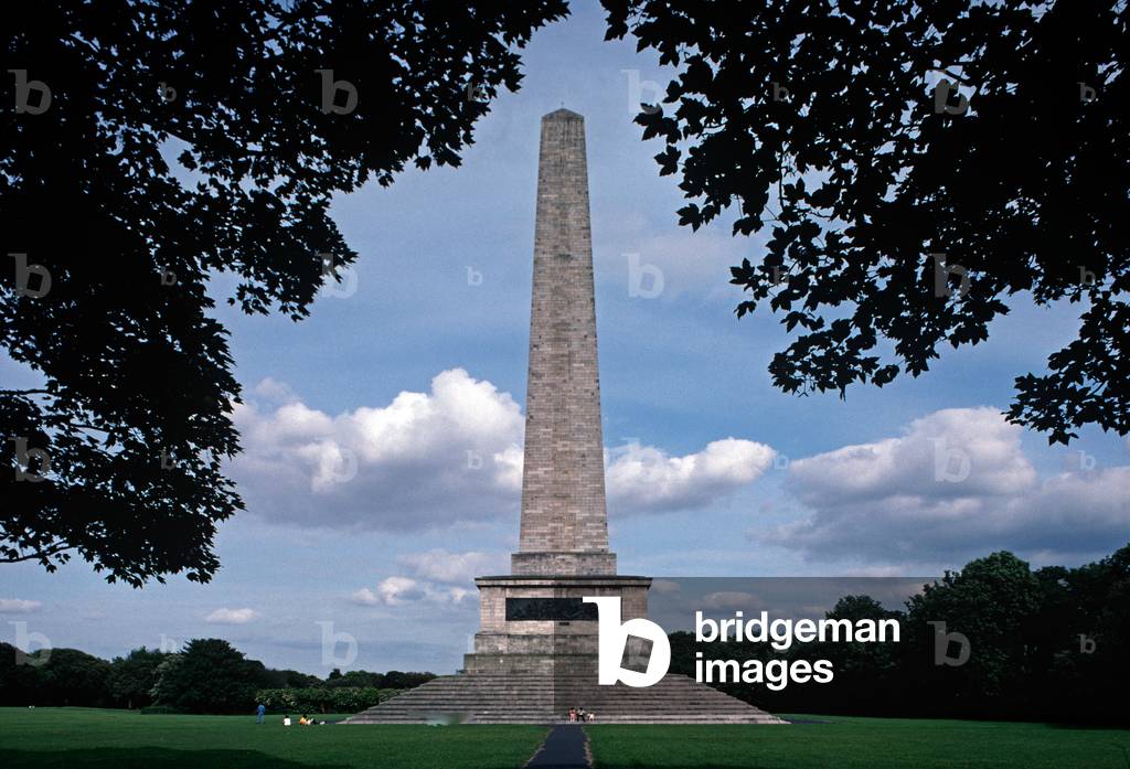 The Wellington Monument in Phoenix Park referred to by James Joyce in 'Finnegans Wake' as 'Wallinstone', Dublin, Ireland (photo)