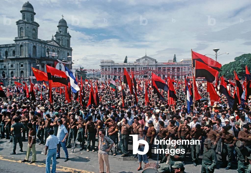 Sandinista May Day rally in Managua, Nicaragua, Central America (photo)