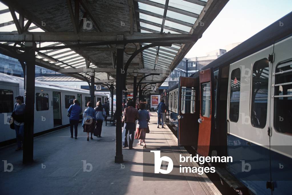 London tube and the North London Line combined railway station, 1980s, 1982 (photograph)